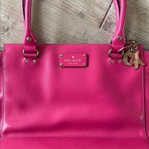 Kate spade large hot pink tote bag